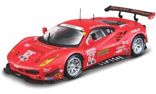 Diecast model cars Ferrari 488 GTE No.62 of Houston 24h Daytona 2017 G.Fisica/T.Vilander/J.Calado 1/43 Burago