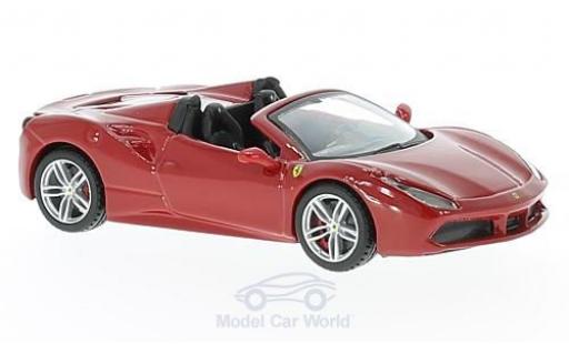 Diecast model cars Ferrari 488 Spider red 2016 1/43 Burago