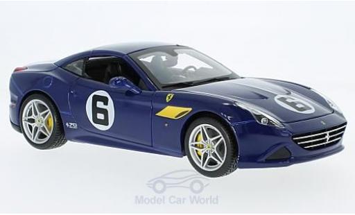 Diecast model cars Ferrari California Cabriolet T blue The Sunoco 70 Jahre 1/18 Burago