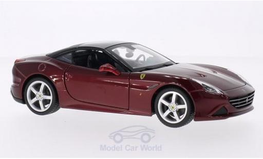 Diecast model cars Ferrari California Cabriolet T metallic red/black 2014 1/24 Burago