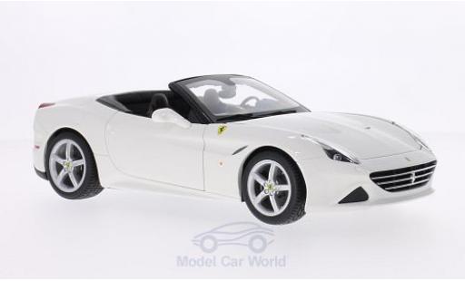 Diecast model cars Ferrari California Cabriolet T white 2014 open without Vitrine 1/18 Burago