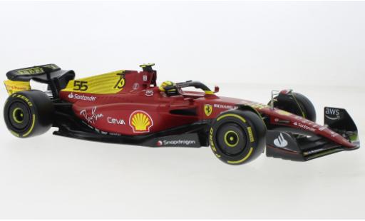 Diecast model cars Ferrari F1 F1-75 Bburago -75 No.55 Scuderia formula 1 GP Monza 2022 1/18 Burago