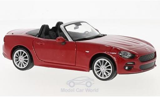 Diecast model cars Fiat 124 Base Spider red 2017 without Vitrine 1/24 Burago
