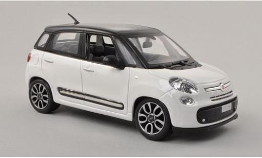 Diecast model cars Fiat 500L Base L white/matt-black 1/24 Burago