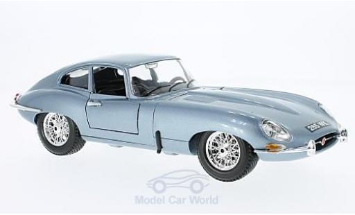 Diecast model cars Jaguar E-Type Coupe metallic blue 1961 without Vitrine 1/18 Burago