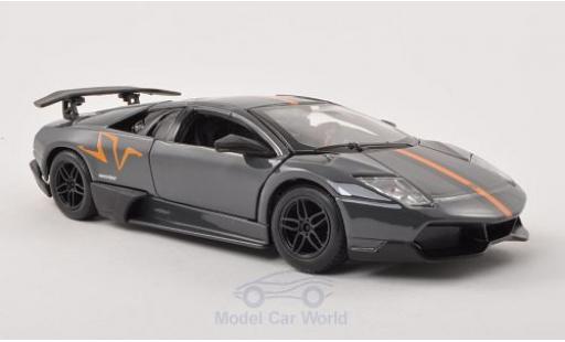 Diecast model cars Lamborghini Murcielago LP670-4 LP 670-4 SV metallic grey/orange 1/24 Burago