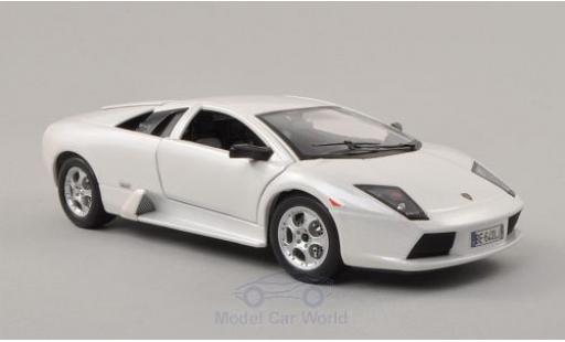 Diecast model cars Lamborghini Murcielago Base metallic white 2002 1/24 Burago