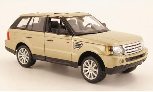 Diecast model cars Land Rover Range Rover Base Sport gold sans Vitrine 1/18 Burago