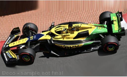 Diecast model cars McLaren F1 Base Bburago MCL38 No.81 Team formula 1 GP Monaco 2024 1/43 Burago