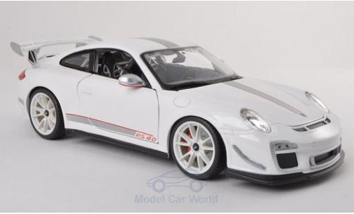 Diecast model cars Porsche 911 GT3 RS 4.0 (/II) white/Dekor 2011 1/18 Burago