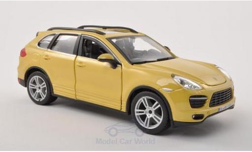 Diecast model cars Porsche Cayenne Turbo (92A) yellow 1/24 Burago