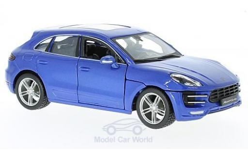 Diecast model cars Porsche Macan Base metallic blue 1/24 Burago