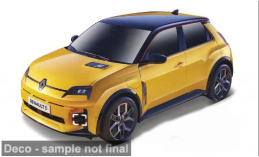 Diecast model cars Renault 5 Base Bburago E-Tech yellow 1/24 Burago