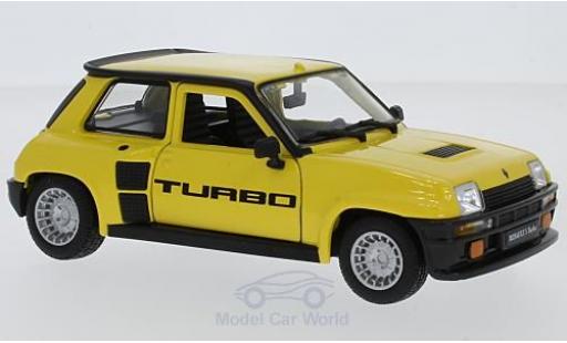 Diecast model cars Renault 5 Turbo yellow 1982 1/24 Burago