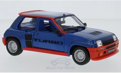Diecast model cars Renault 5 Turbo metallic blue 1982 1/24 Burago