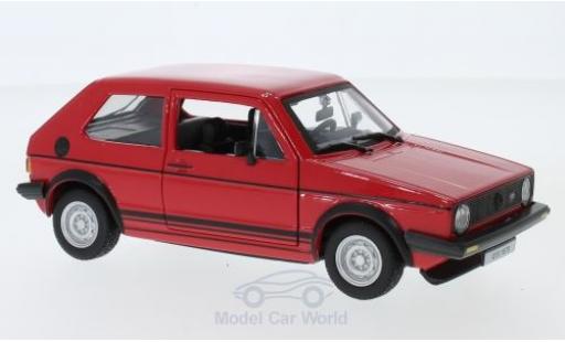 Diecast model cars Volkswagen Golf GTI MKI red 1979 1/24 Burago