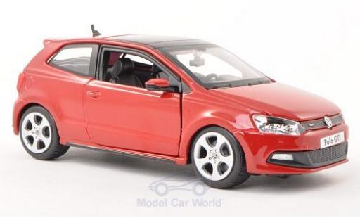 Diecast model cars Volkswagen Polo GTI V M5 red without Vitrine 1/24 Burago