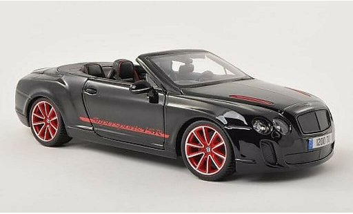 Bentley Continental Supersports Convertible ISR 1/18 Burago black diecast model cars