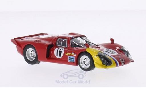 Diecast model cars Alfa Romeo 33.2 coupe No.16 1000km Spa 1968 G.Gosselin/S.Trosch 1/43 Best