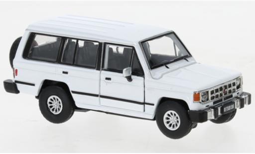 Diecast model cars Mitsubishi Pajero MK1 white 1/64 BM Creations