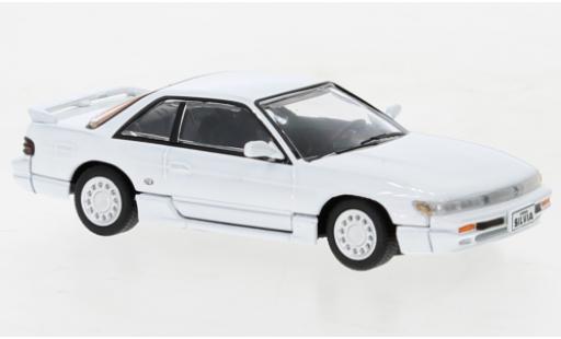Diecast model cars Nissan Silvia S13 () white 1/64 BM Creations