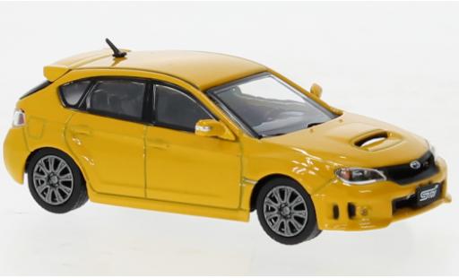 Diecast model cars Subaru Impreza STI WRX metallise yellow 2009 1/64 BM Creations