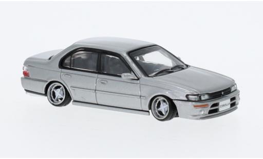 Diecast model cars Toyota Corolla AE100 metallise grey 1996 1/64 BM Creations