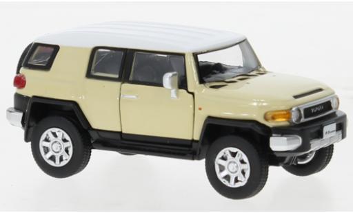 Diecast model cars Toyota FJ Cruiser Base beige/white 2015 1/64 BM Creations