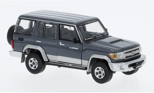 Diecast model cars Toyota Land Cruiser 70 LC76 metallise grey/d 1/64 BM Creations