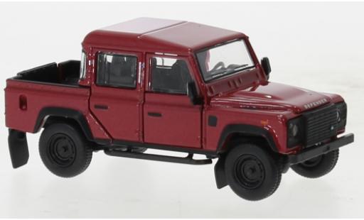 Diecast model cars Land Rover Defender 110 Pick Up metallise red 2016 1/64 BM Creations