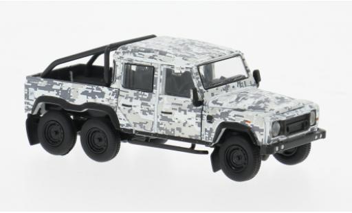 Diecast model cars Land Rover Defender 110 white/Dekor 2016 1/64 BM Creations