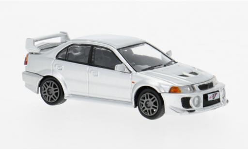 Diecast model cars Mitsubishi Lancer Evolution V silver 1/64 BM Creations