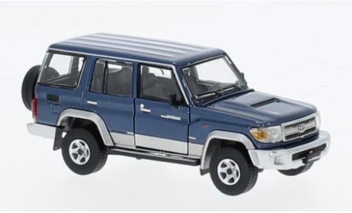 Diecast model cars Toyota Land Cruiser 70 (LC76) metallise blue 1/64 BM Creations