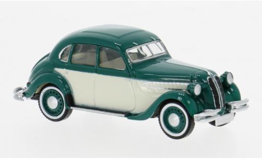 Diecast model cars Bmw 326 berline green/white 1936 1/87 Brekina