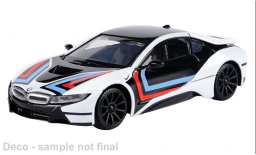Diecast model cars Bmw i8 Coupe white/Dekor 1/43 Motormax