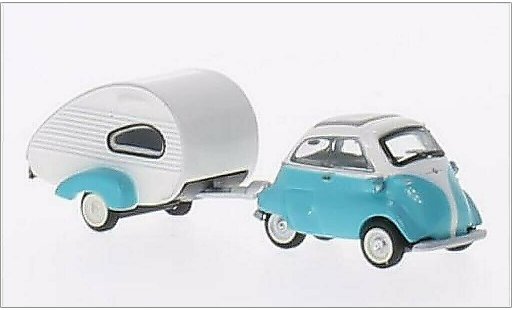 Bmw Isetta Export 1/87 Schuco turquoise/white diecast model cars