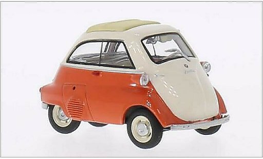 Bmw Isetta citadine 1/43 Schuco orange/beige diecast model cars