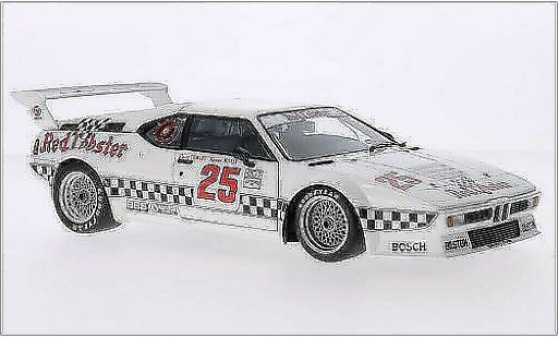 Bmw M1 1981 1/18 Minichamps No.25 Red Lobster Racing Team Red Lobster IMSA Riverside /K.Miller diecast model cars