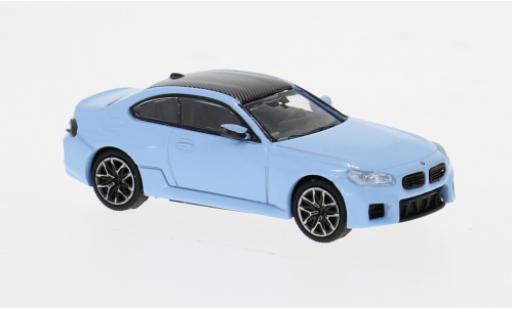 Diecast model cars Bmw M2 coupe blue 2023 1/87 Minichamps