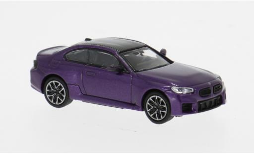 Diecast model cars Bmw M2 coupe purple 2023 1/87 Minichamps