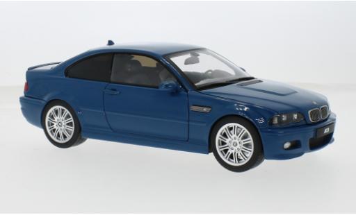 Diecast model cars Bmw M3 CSL E46 blue 1/18 Norev