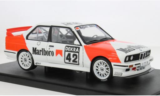 Diecast model cars Bmw M3 dtm (E30) Zolder 1991 Marlboro Dealer Team #42 Cor Euser 1/18 Werk83