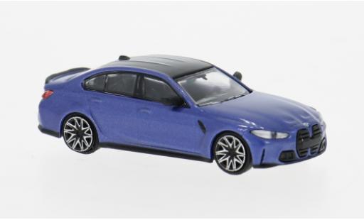 Diecast model cars Bmw M3 berline (G80) blue 2020 1/87 Minichamps