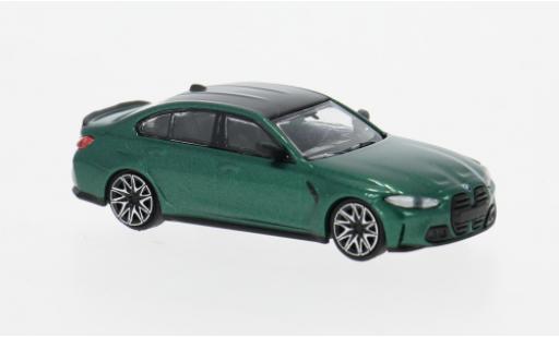Diecast model cars Bmw M3 berline (G80) green 2020 1/87 Minichamps