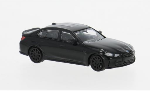 Diecast model cars Bmw M3 berline (G80) black 2020 1/87 Minichamps