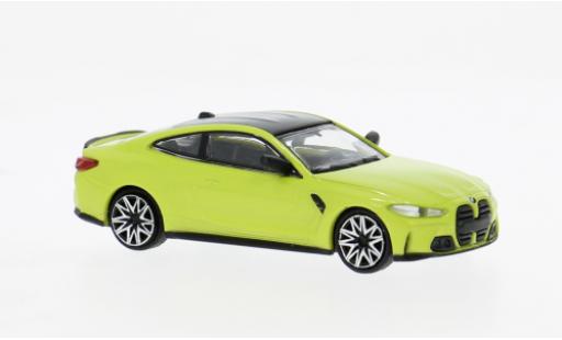 Diecast model cars Bmw M4 coupe (G82) yellow 2020 1/87 Minichamps