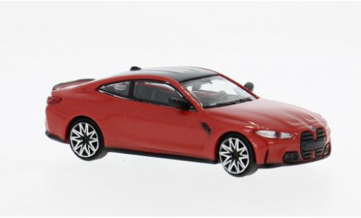 Diecast model cars Bmw M4 coupe (G82) red 2020 1/87 Minichamps