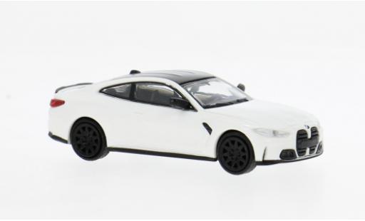 Diecast model cars Bmw M4 coupe (G82) white 2020 1/87 Minichamps