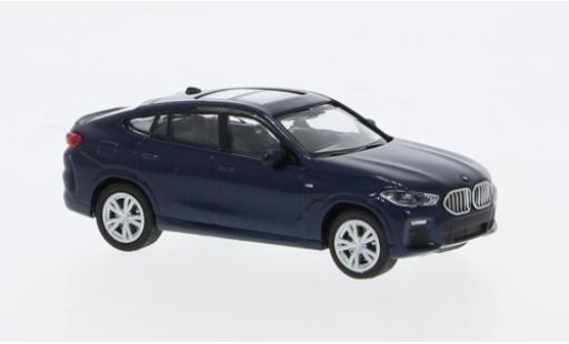 Diecast model cars Bmw X6 suv blue 1/87 Minichamps