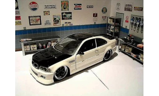 Bmw M3 ac schnitzer 1/18 Jada Toys E46 black & white diecast model cars